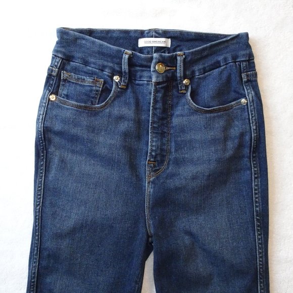 Good American Good Curve Skinny Jeans | Dark Wash | EUC | 0/25 - Picture 4 of 11